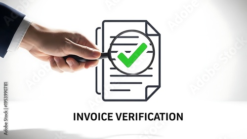 Invoice verification for the concept of business.