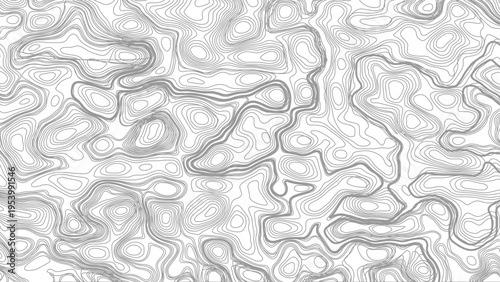 Topographic map background geographic line map with elevation assignments. Modern design with White background with topographic wavy pattern design. paper texture Imitation of a geographical map