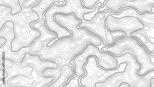 Topographic map background geographic line map with elevation assignments. Modern design with White background with topographic wavy pattern design. paper texture Imitation of a geographical map