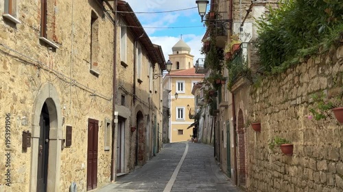 Perdifumo historic village alleys in Cilento Italy, narrow stone streets traditional architecture southern Italy