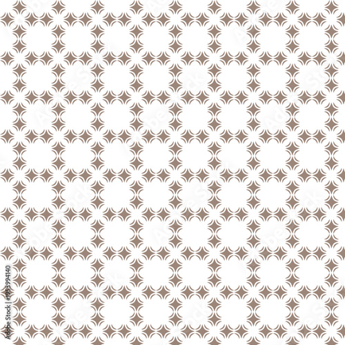 Seamless Geometric Floral Pattern in Neutral Beige and White Decorative Background