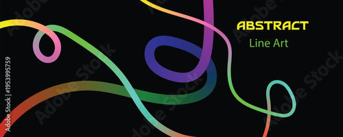 Abstract Line Art Illustration