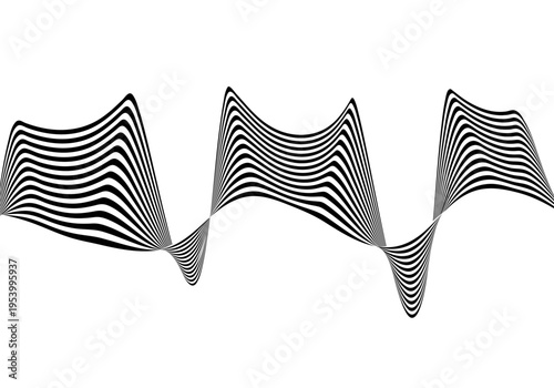 Dynamic op-art pattern with smooth motion and distortion effect. Eps 10