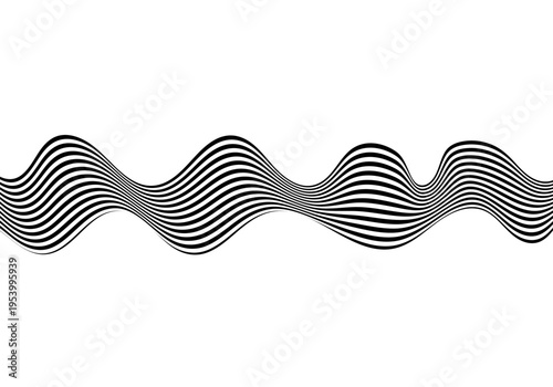 Modern linear print for textiles or packaging in a monochrome style. Eps 10