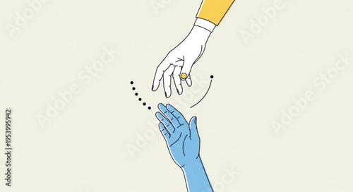 Illustration of Two Hands Reaching Out to Each Other.