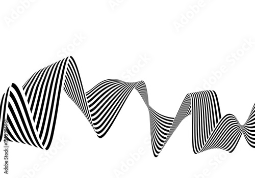 Dynamic vector element in the form of a striped spiral for modern presentations. Eps 10