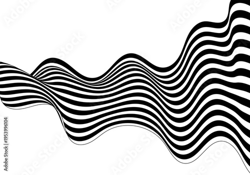 Dynamic striped element for designing title pages or advertising creatives. Eps 10