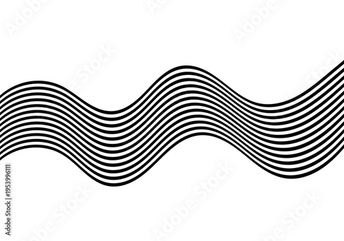 Stylized flow of energy in the form of warped geometric lines on a clean background. Eps 10