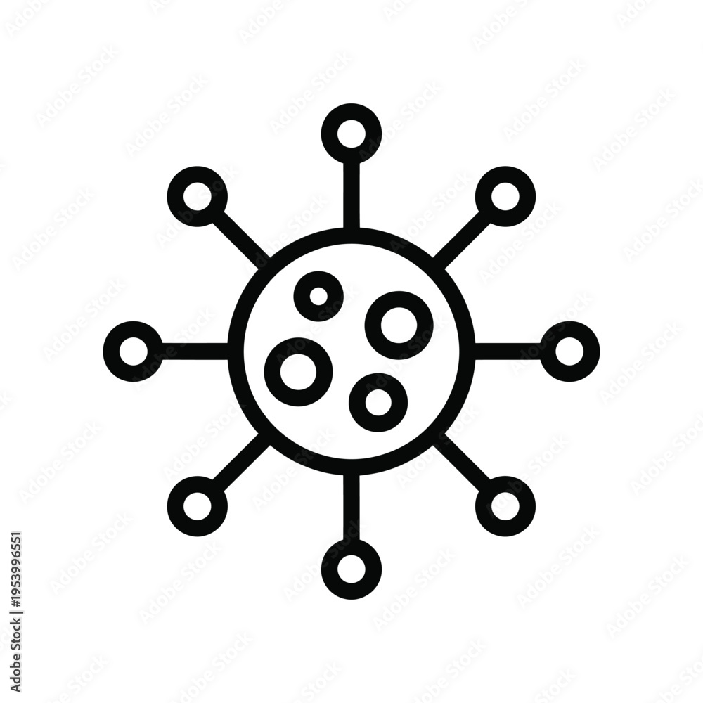 Fototapeta premium Virus Particle Science Icon Health