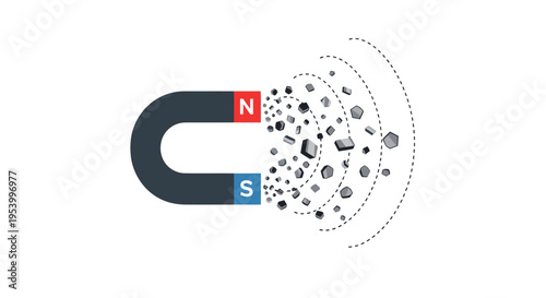 Magnet Attracting Metallic Small Objects.