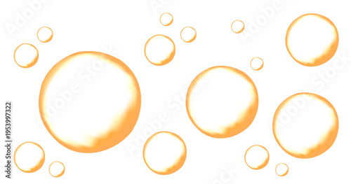 Canvastavla Orange carbonated water with gold bubbles.