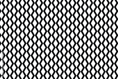 Seamless black and white geometric diamond pattern vector background for modern design, abstract texture, and graphic resource