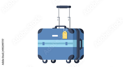 Blue Luggage Suitcase Travel Bag.