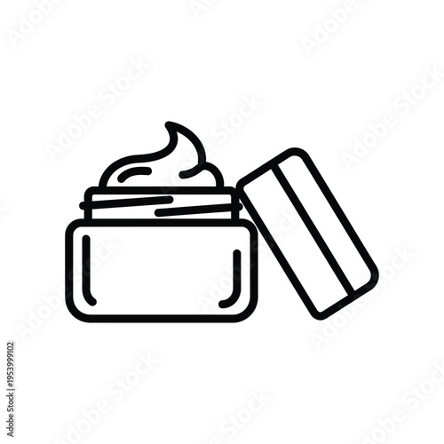 Cream Jar Open Skincare Product Design