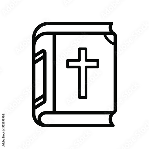 Bible Cross Icon Religious Book Commercial