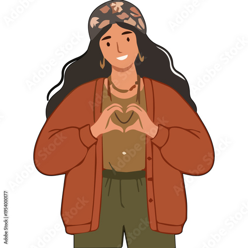 Heart Pose Vector Element