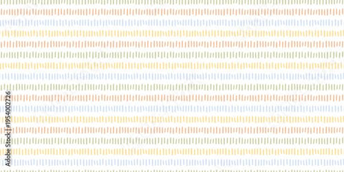 Doodle playful dash seamless pattern. Hand drawn lines texture. Colorful striped background. Organic dashed texture. Stripe pattern for textile, wallpaper, cover, package, interior design