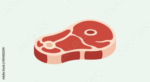 Raw T-bone Steak Meat Cut.