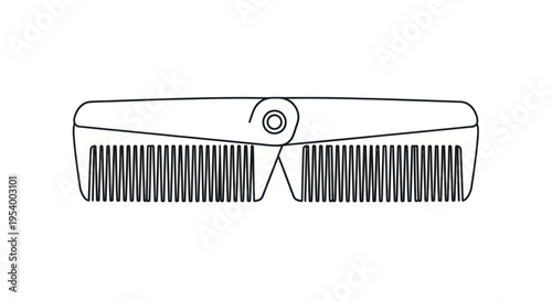 Double sided wide tooth comb.