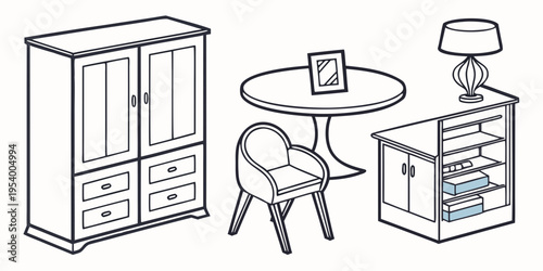 A cozy bedroom corner featuring a desk, chair, and storage furniture