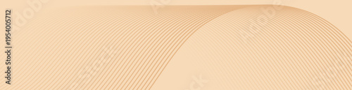 Beige flowing wave lines abstract vector background with copy space for text, modern presentation template