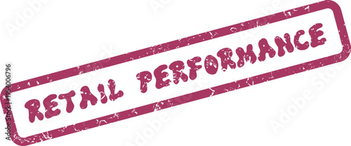 Retail Performance Rubber Stamp Icon for Business Strategy and Market Analysis