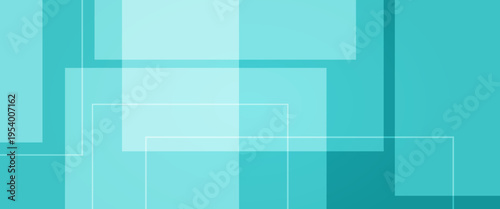 Abstract Turquoise and Teal Geometric Background with Overlapping Diagonal Shapes and Minimalist Professional Design for Modern Technology Web Banner and Corporate Identity Backdrop