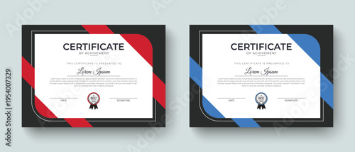 Creative corporate certificate of achievement award design layout template. Template design for achievement certificate, academic, graduation, appreciation, completion, diploma.