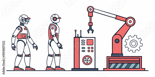 Robots and machinery working together in a modern industrial setting