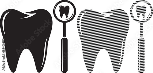 Illustration showing different types of teeth and their dental symbols