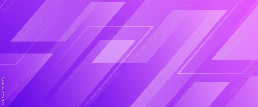 Obraz premium Abstract Purple and Violet Geometric Background with Dynamic Slanted Shapes, Modern Tech Style Backdrop with Transparent Overlapping Rhombus and Gradient Graphic Elements
