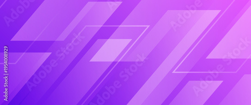 Abstract Purple and Violet Geometric Background with Dynamic Slanted Shapes, Modern Tech Style Backdrop with Transparent Overlapping Rhombus and Gradient Graphic Elements