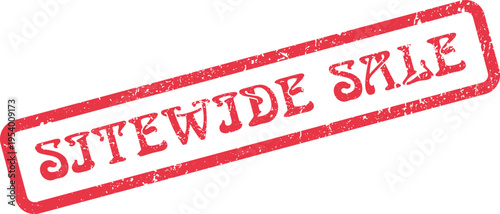 Red Sitewide Sale Promotion Stamp for Comprehensive Online Store Discounts