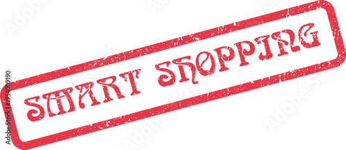Red Smart Shopping Seal for Wise Consumer Choices and Efficient Retail Purchases