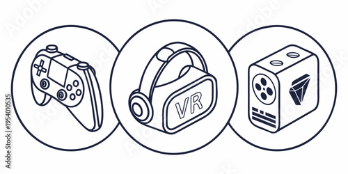 A collection of various electronic devices including a camera, a camcorder, and a dvd player