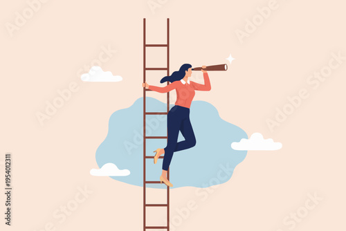 Woman Looking Through Telescope