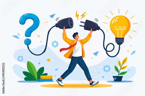 New ideas and solutions concept