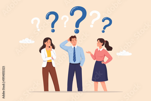 People with questions above