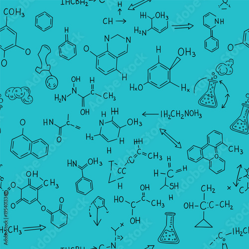 Chemical compounds and molecular structures.