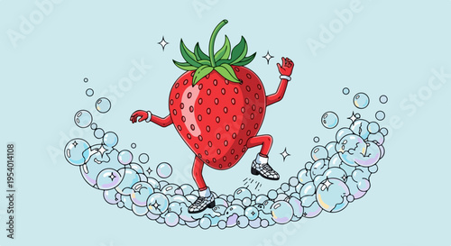 Abstract illustration representing emotional well being with fluid wavy shapes and sparkling crystal formations. Graphic art symbolizing positive energy, promoting mental clarity,