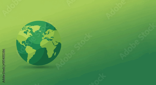 Green Earth and its Message: a captivating image of our world, a sphere radiating life and natural beauty, framed against a verdant backdrop.