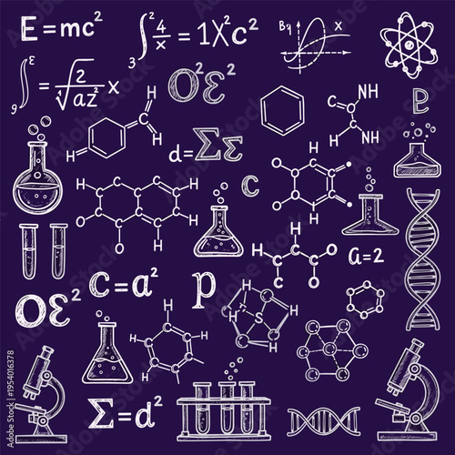 Science and chemistry laboratory equipment.
