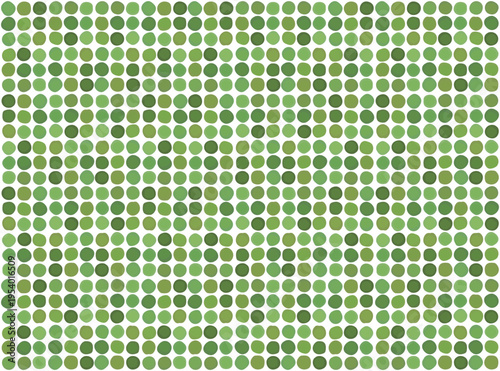 手書き風のドットパターン背景素材（緑・グリーン・北欧風・水玉）