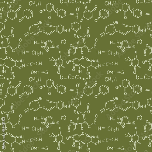 Green chemistry molecular structure formulas.