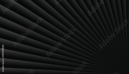 Abstract black stripes pattern background with a perspective effect texture