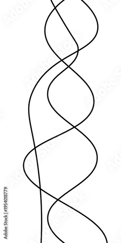 Abstract Black and White Flowing Curved Lines Vector Set, Minimal Wavy Line Art, Modern Dynamic Swirl Shapes, Elegant Motion Design Elements, Monochrome Fluid Line Background.