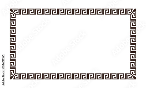 Decorative frame in greek style.	
