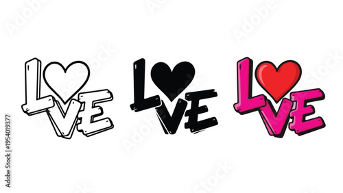 love icon set vector illustration - SVG and PNG icons - Vector Icons and Stickers - PNG, SVG, EPS - Glyph and solid icon set