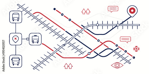 Colorful and intricate abstract line art with geometric shapes and symbols