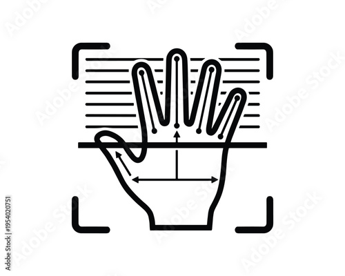 Hand scan authentication biometric identification palm scanner system
